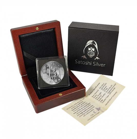 Pièce Bitcoin en Argent – Shrimp (21g Argent Fin 999)