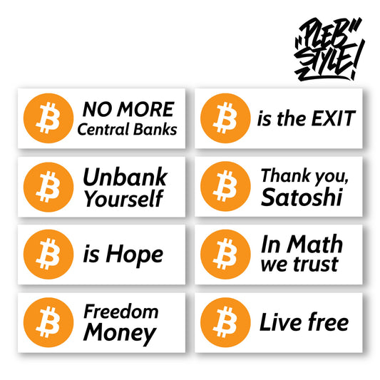 Bitcoin Sticker Bundle – 24 pièces