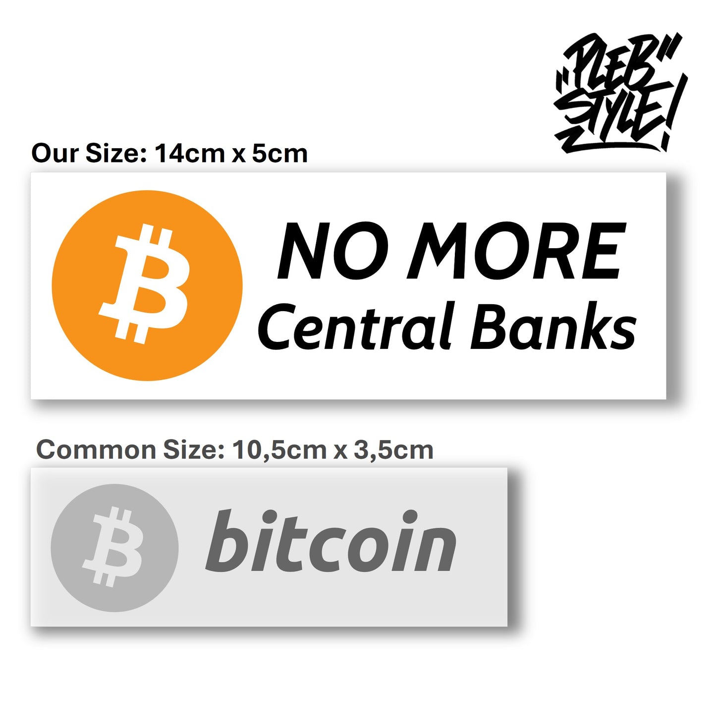 Sticker Bitcoin – NO MORE Central Banks