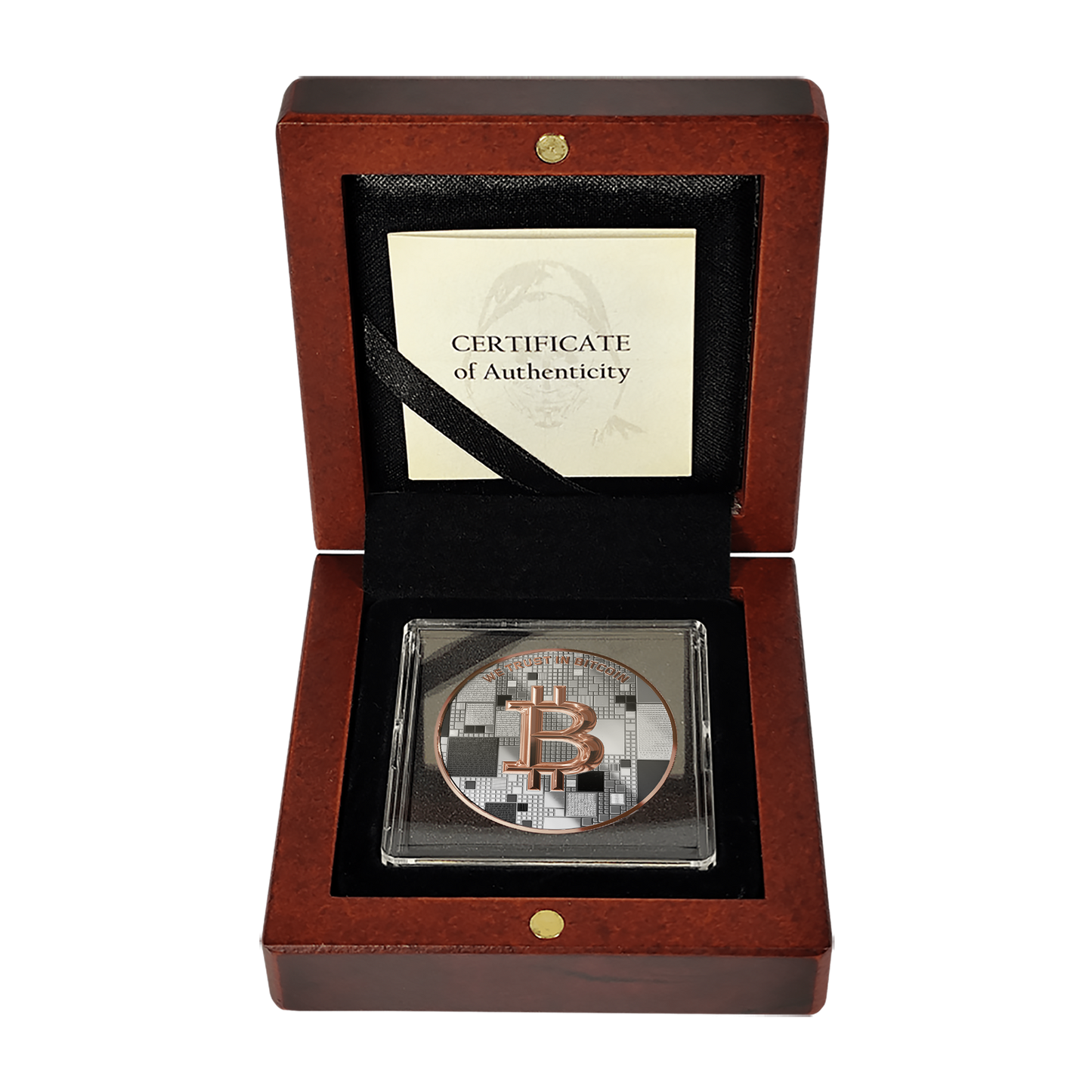 Bitcoin Silbermünze – Fish – Roségold + Ruthenium – 2026 Edition (21g 999 Feinsilber)