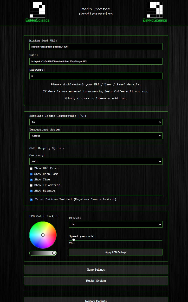 Mein Coffee — 2-in-1 Mug Warmer & Bitcoin Miner