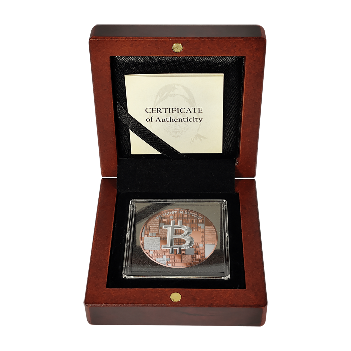 Bitcoin Silbermünze – Whale – Roségold + Platin – 2026 Edition (21g 999 Feinsilber)