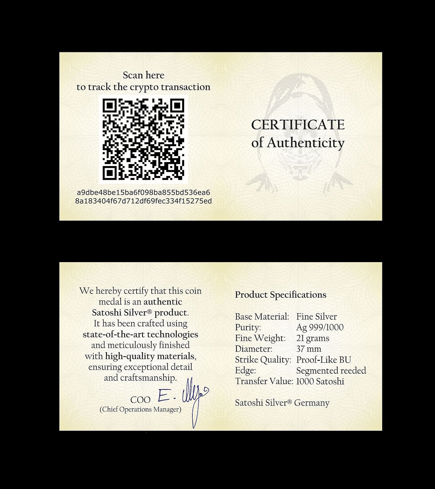 Pièce Bitcoin en Argent – Octopus – Gold + Silver (21g Argent Fin 999)