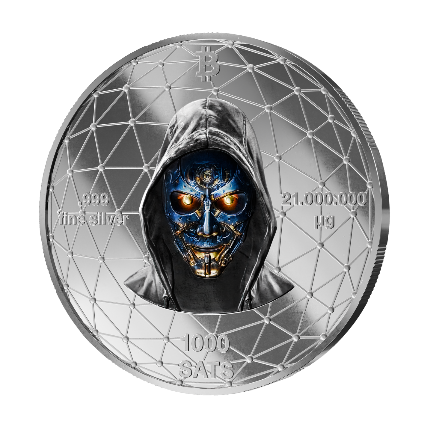 Pièce Bitcoin en Argent – Shrimp (21g Argent Fin 999)