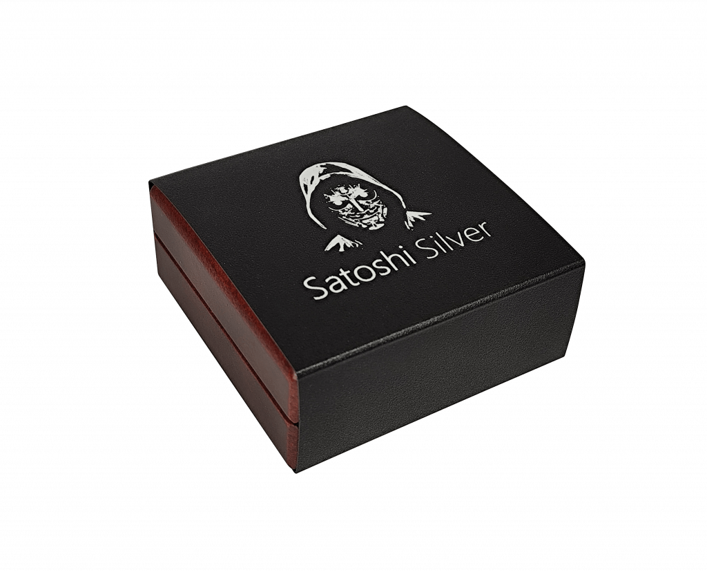 Pièce Bitcoin en Argent – Whale – Gold + White Platinum (21g Argent Fin 999)