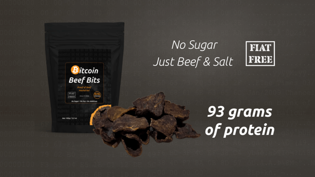 Bitcoin Beef Bits – Hash-Dried Premium Beef with 93% Protein
