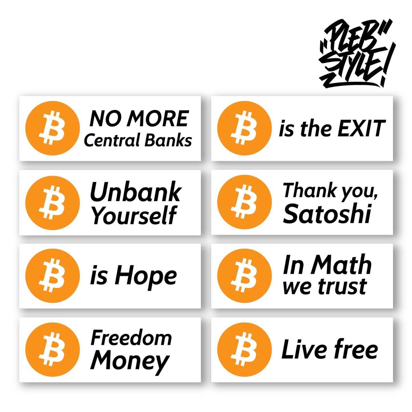 Bitcoin Sticker Bundle – 24 pièces