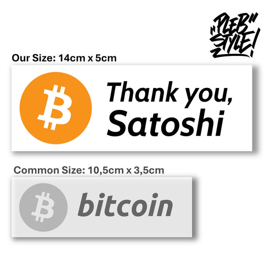 Sticker Bitcoin – Thank you, Satoshi
