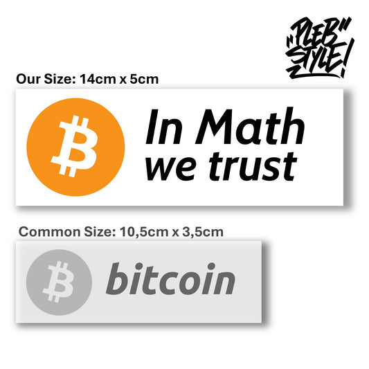 Sticker Bitcoin – In Math we trust