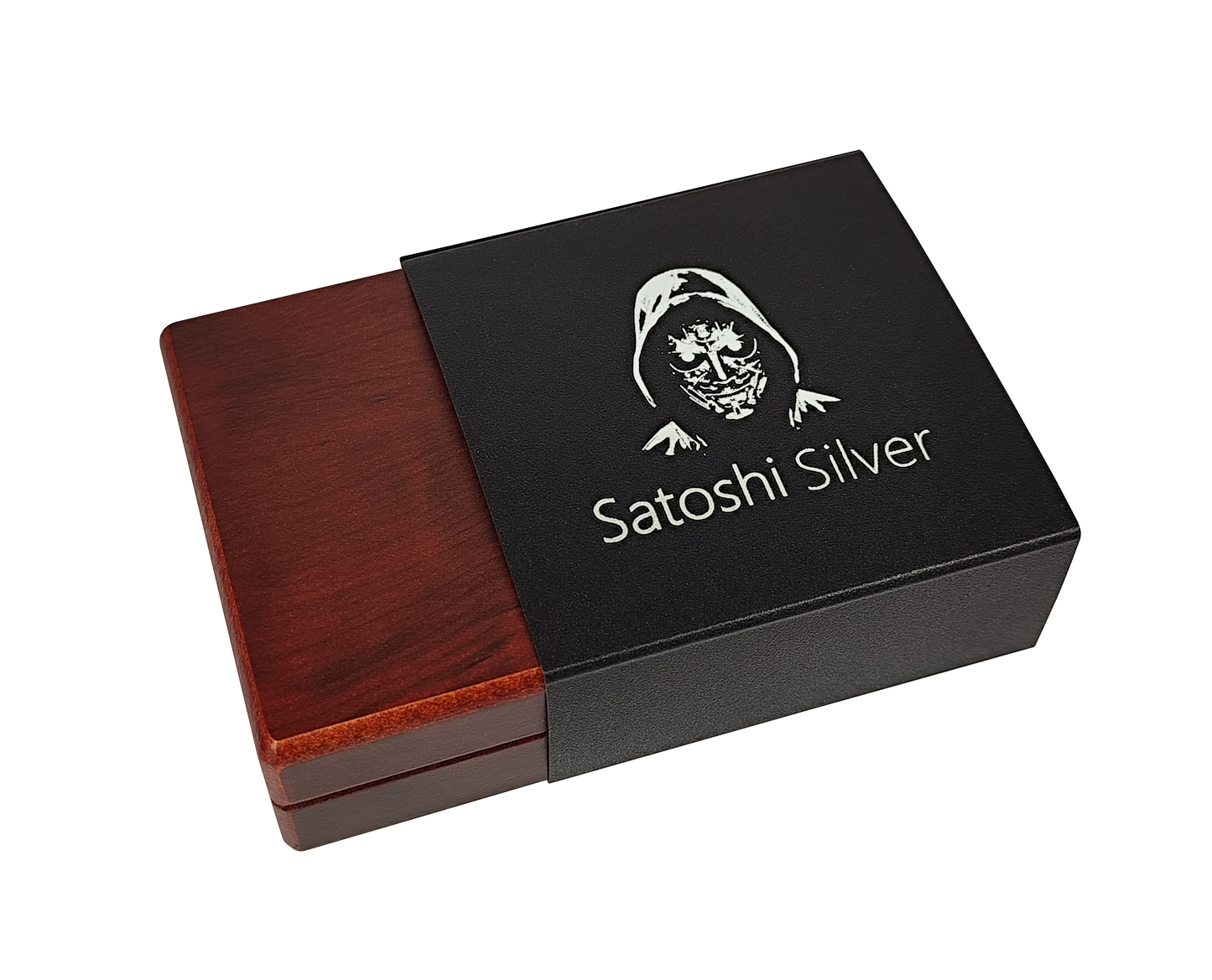 Pièce Bitcoin en Argent – X-MAS 2025 Unlimited – Gold + Color Effect (21g 999 Fine Silver)