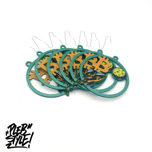 Bitcoin Christmas Ornament – “To the Moon” (6 Pieces, Ø 80 mm)