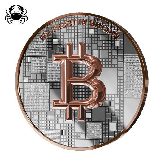Bitcoin Silver Coin – Crab – Rose Gold – 2026 Edition (21g 999 Fine Silver)