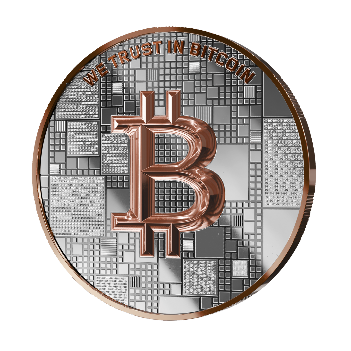 Bitcoin Silver Coin – Crab – Rose Gold – 2026 Edition (21g 999 Fine Silver)