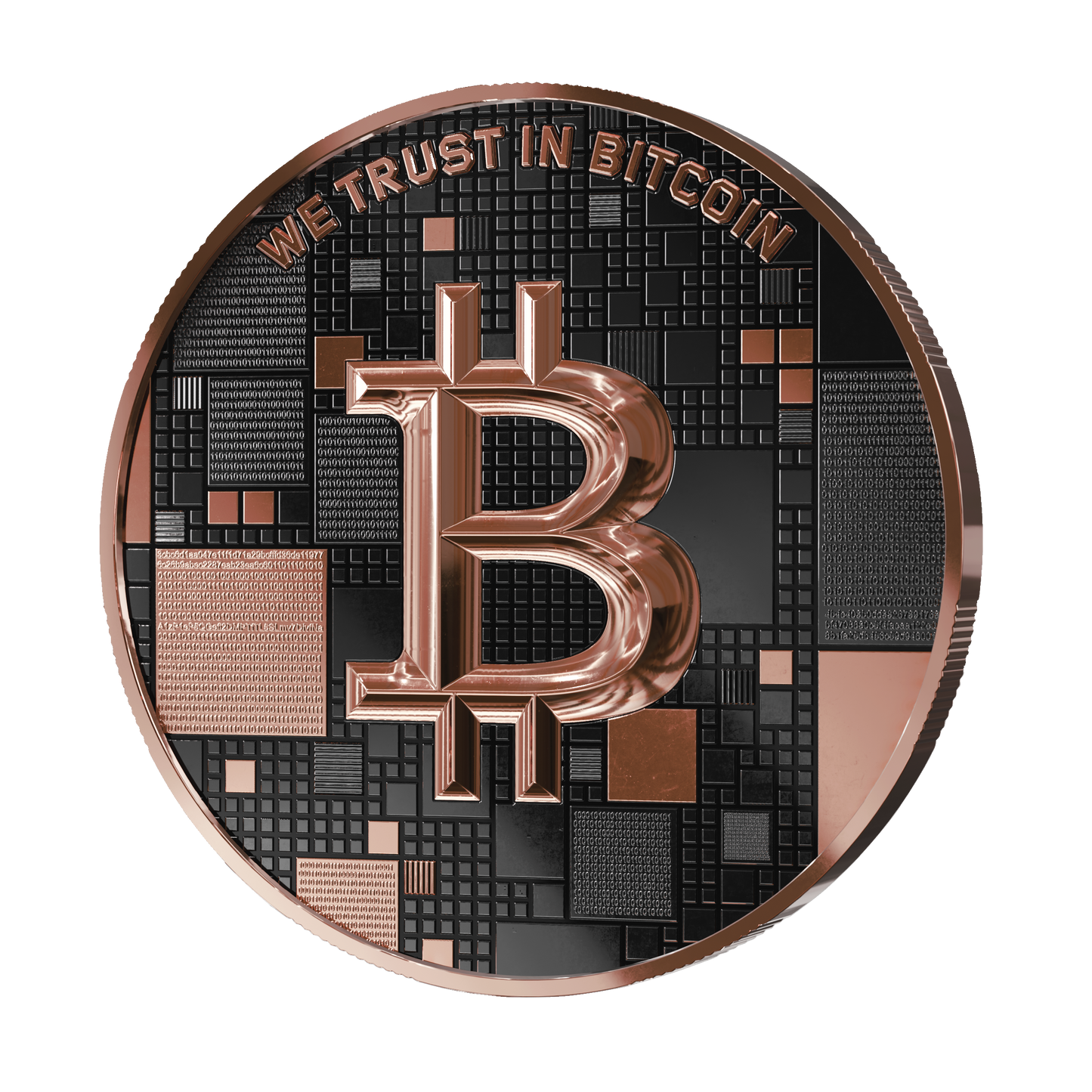 Bitcoin Silbermünze – Dolphin – Roségold + Ruthenium – 2026 Edition (21g 999 Feinsilber)