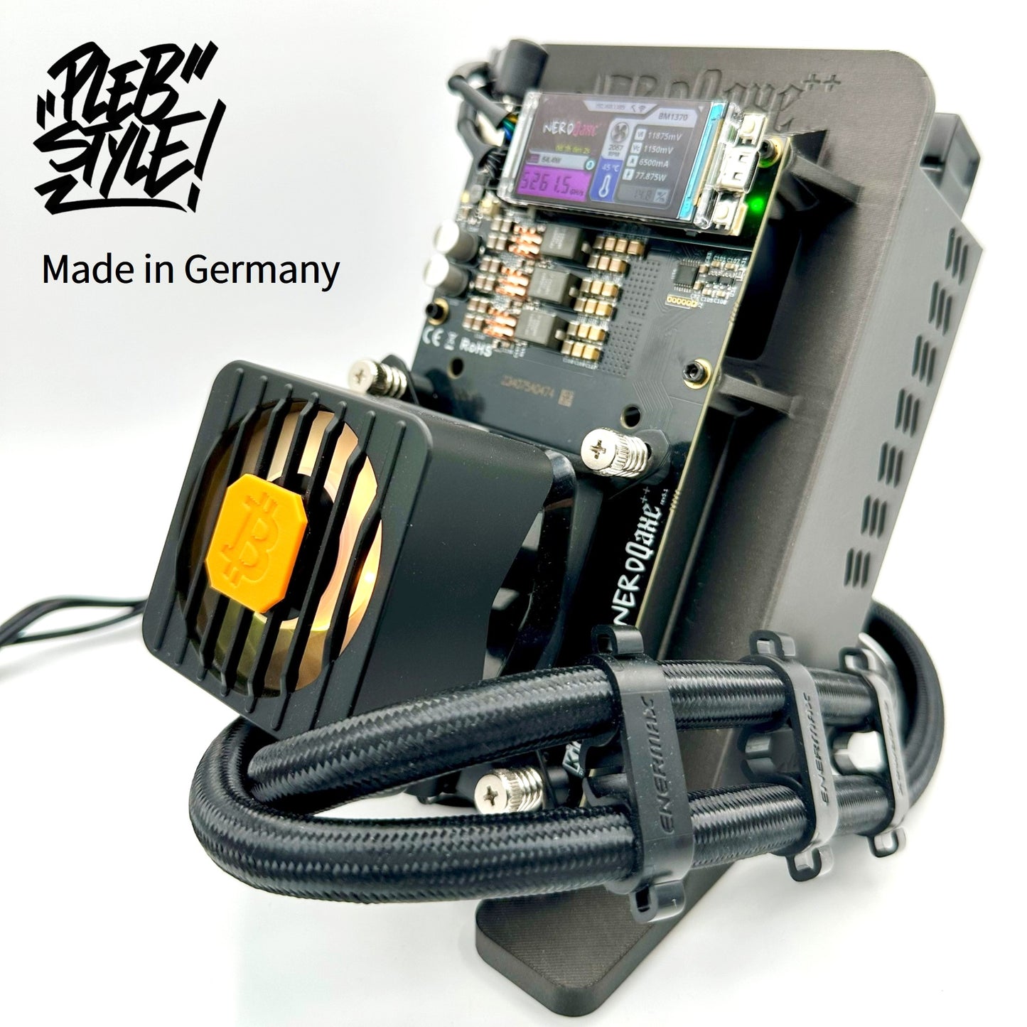 NerdQaxe++ Hydro – Plebstyle Edition – 4,9 TH/s – incl. alimentation & support