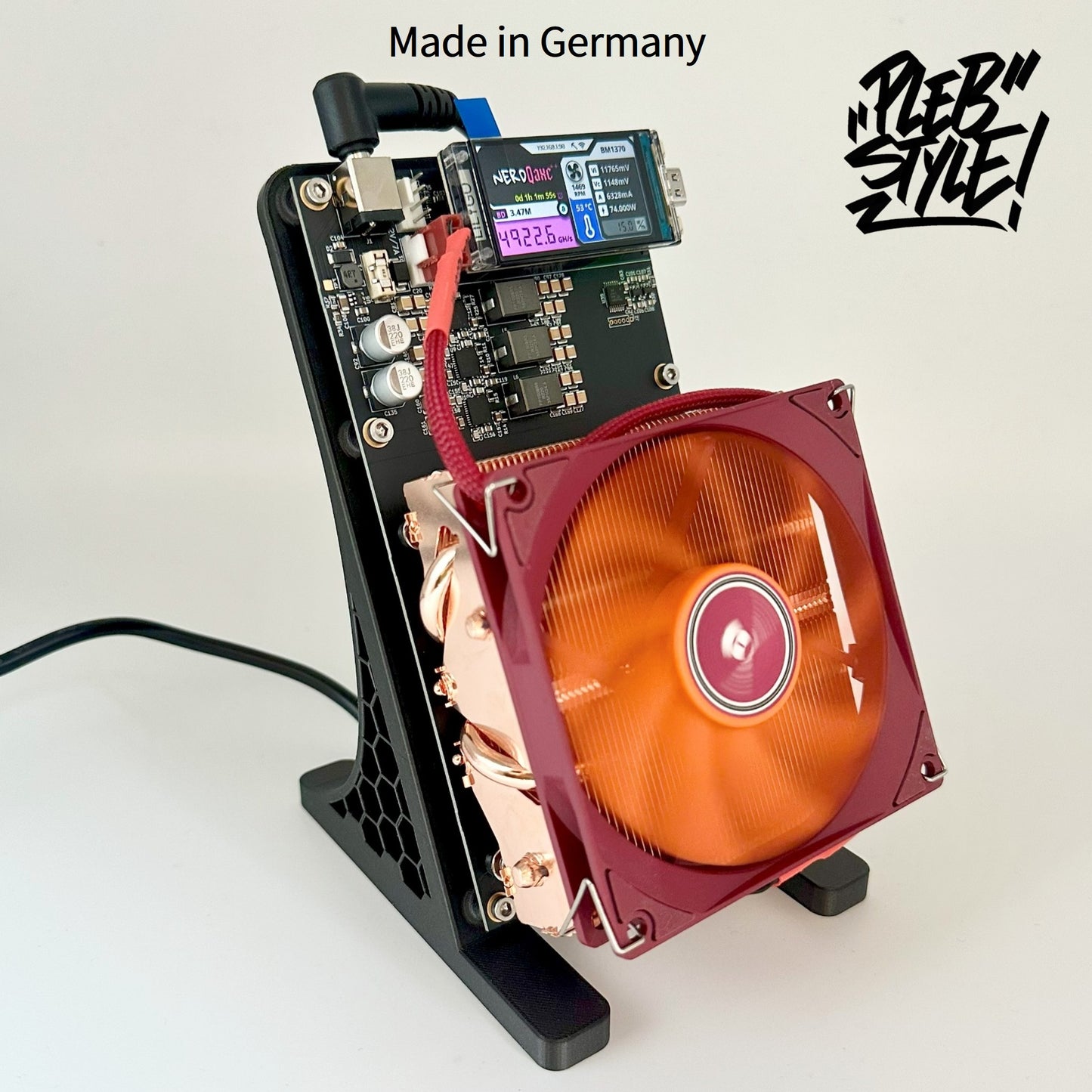 NerdQaxe++ Cuivre – 4,9TH/s – incl. alimentation 120W et support