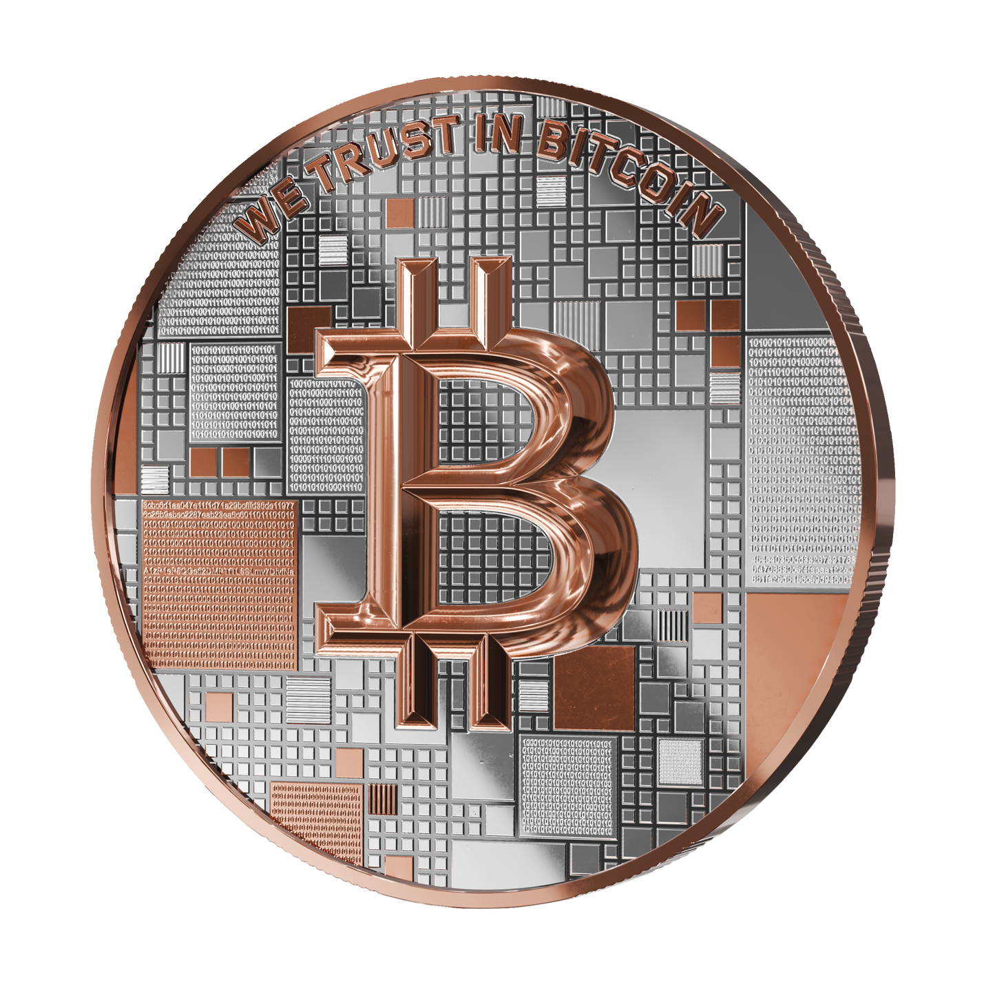 Bitcoin Silbermünze – Octopus – Roségold – 2026 Edition (21g 999 Feinsilber)