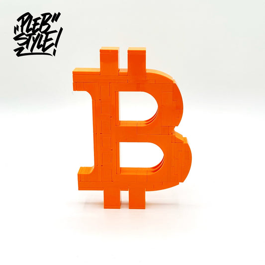 Satoshi Bricks – Bitcoin-Logo aus Klemmbausteinen