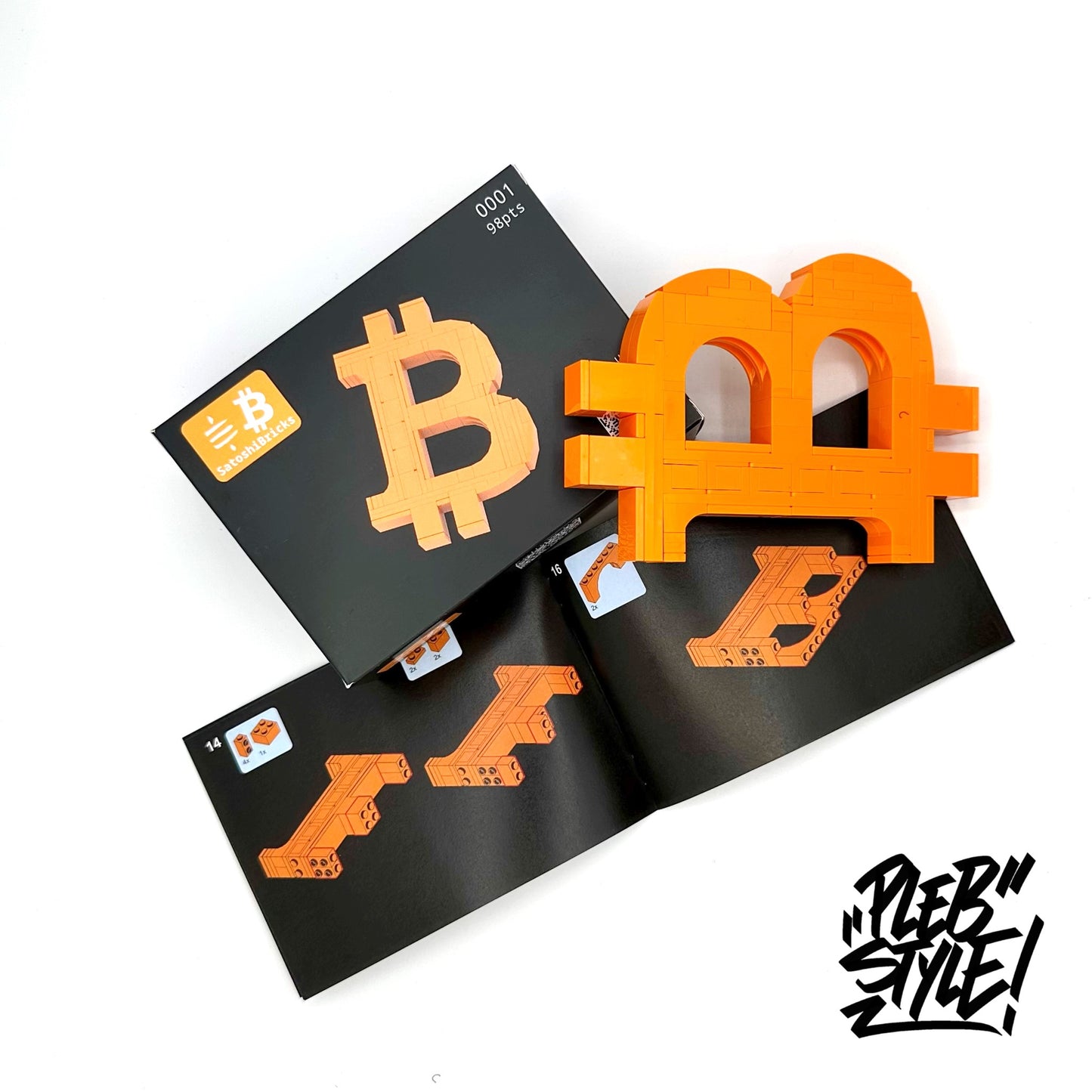 Satoshi Bricks – Bitcoin-Logo aus Klemmbausteinen