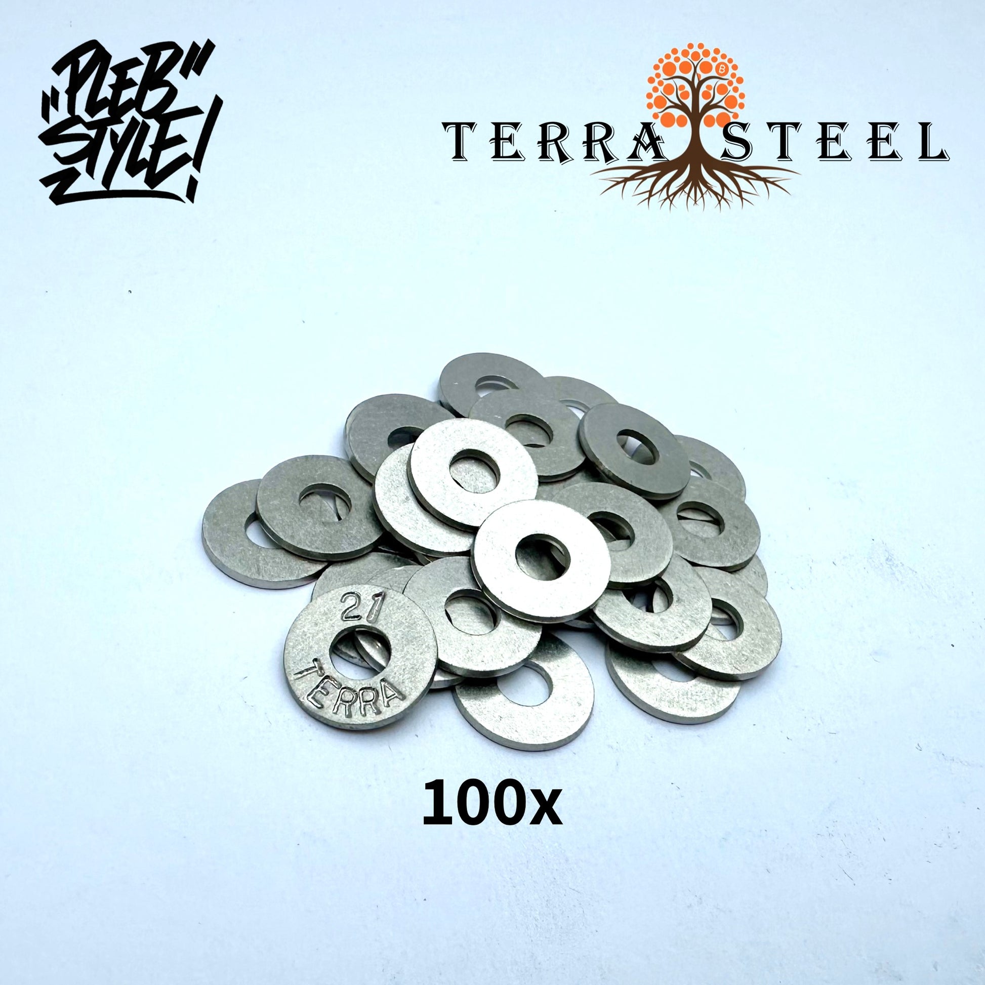 100x Seed Discs for TerraSteel Wallet by Plebstyle