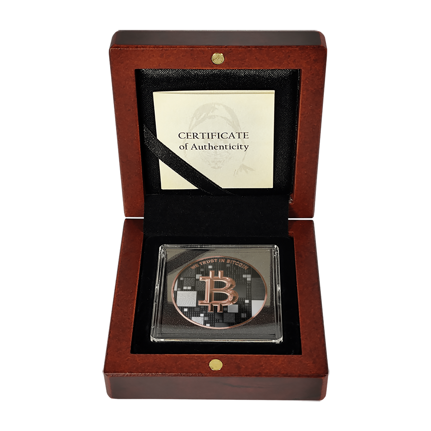 Bitcoin Silbermünze – Shark – Roségold + Schwarzplatin – 2026 Edition (21g 999 Feinsilber)