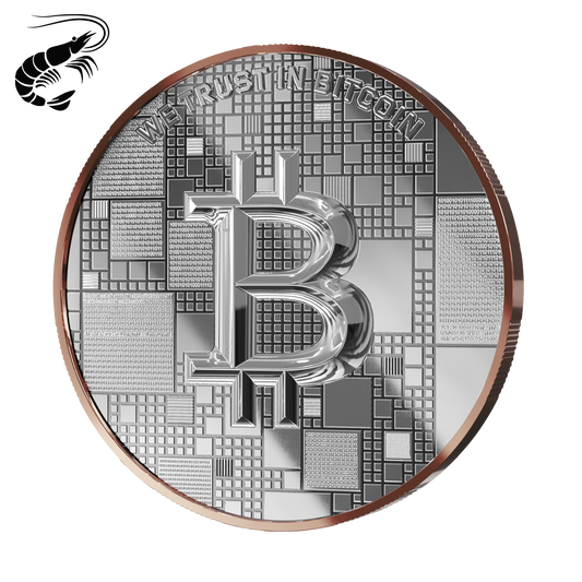 Bitcoin Silver Coin – Crab – Rose Gold – 2026 Edition (21g 999 Fine Silver)