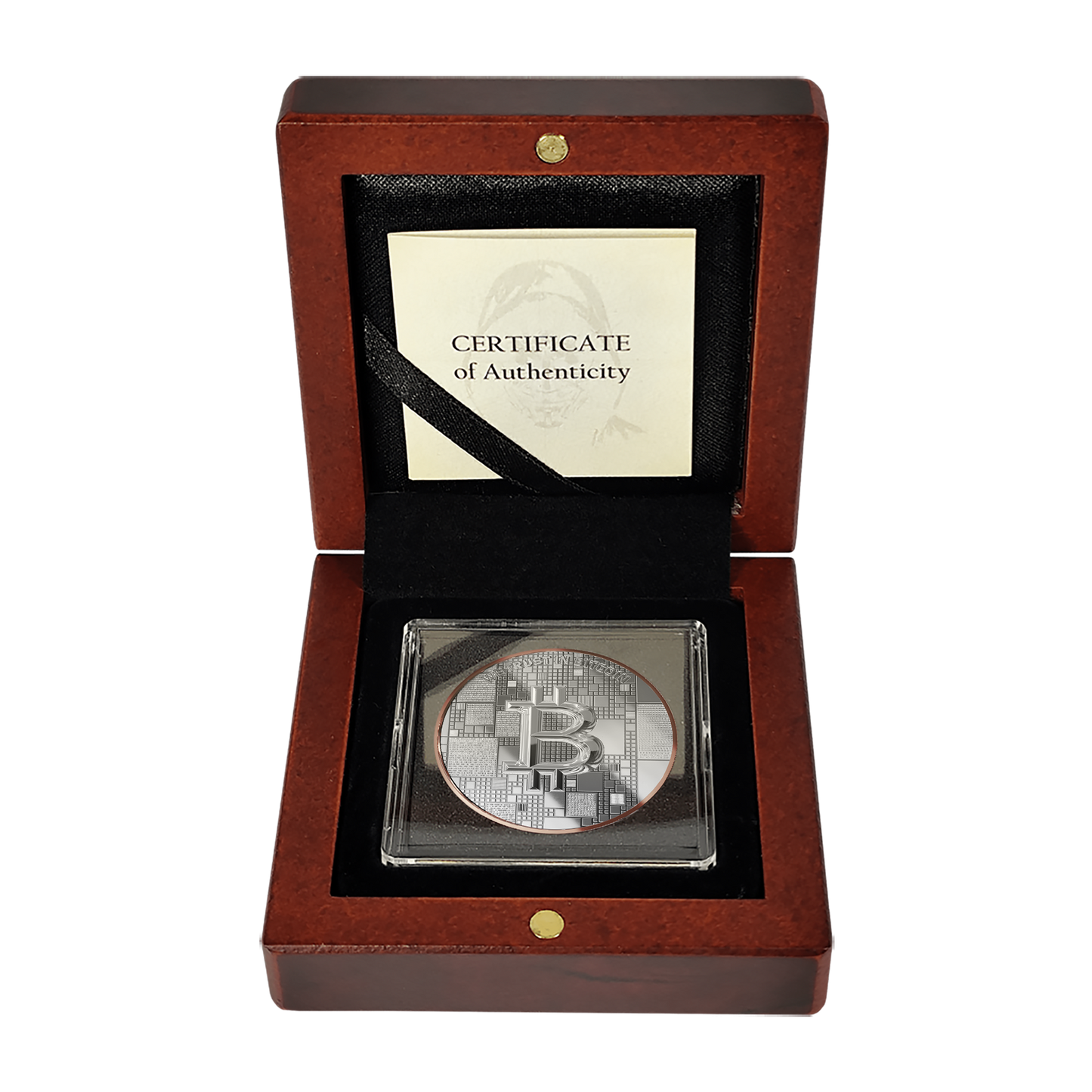 Pièce d'argent Bitcoin – Crab – Or rosé – Édition 2026 (21g argent fin 999)