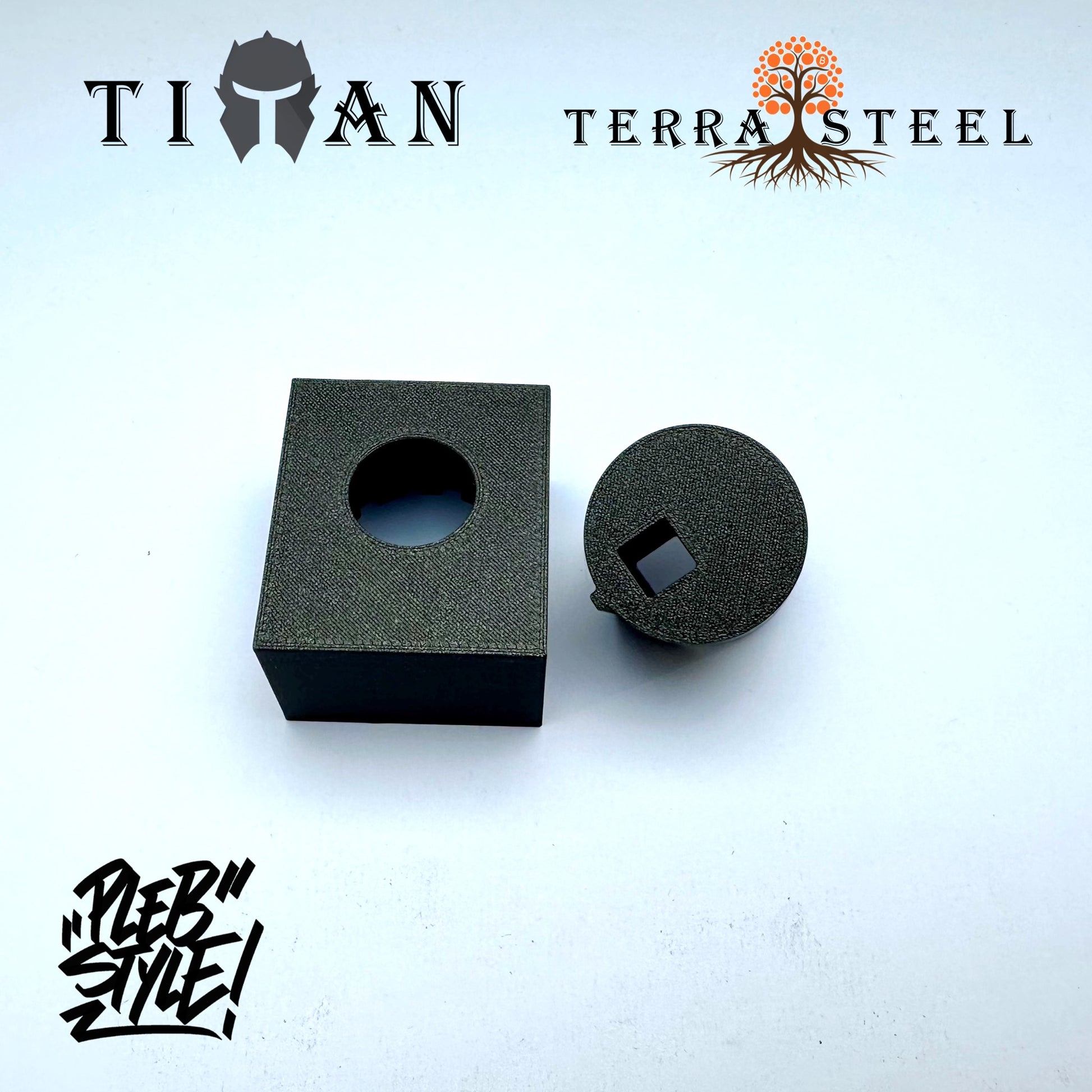 Striking Aid/Jig for Titan Wallet TerraSteel Steel Wallet by Plebstyle - backside