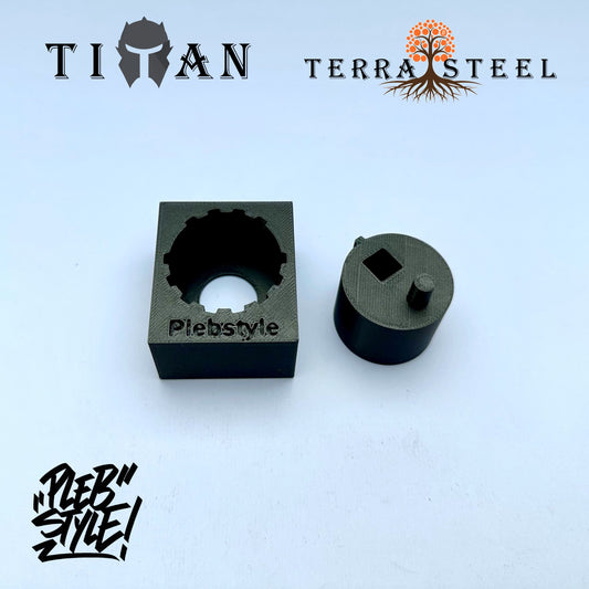 Striking Aid/Jig for Titan Wallet TerraSteel Steel Wallet by Plebstyle